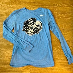 Vintage Nike Carolina blue long sleeve, with ramses, size small